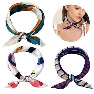 Versatile Fascigirl Silk Printed Scarves for Women