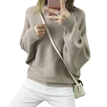 Ckikiou Lightweight Oversized Boat Neck Sweater for Women