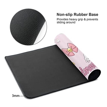 Cute Pink Anime Moon Mouse Pad for Gaming and Office Use
