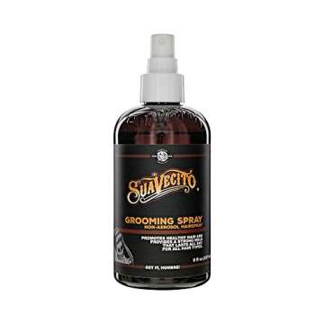 Suavecito Men's 5 PC Hair Kit - Original & Firme (Strong) Hold Medium Shine Pomade, Hair Cream and Grooming Spray, Large Deluxe Comb