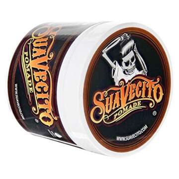 Suavecito Men's 5 PC Hair Kit - Original & Firme (Strong) Hold Medium Shine Pomade, Hair Cream and Grooming Spray, Large Deluxe Comb