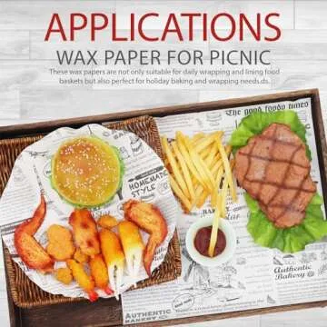 10" x 10" Greaseproof Deli Paper Sheets - 100 Pack