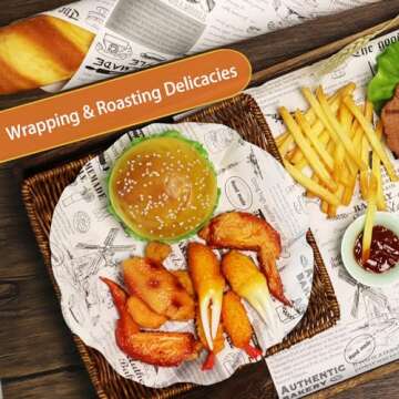 10" x 10" Greaseproof Deli Paper Sheets - 100 Pack