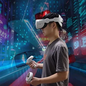 Saqico 3-in-1 Adjustable Head Strap for Oculus Quest