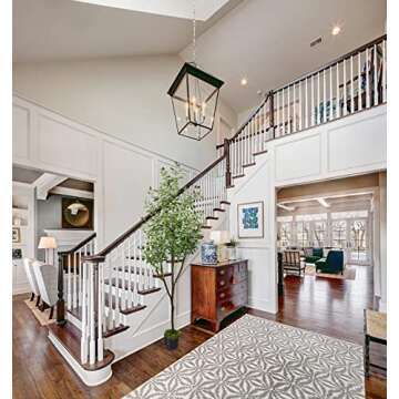 LOVMOR Artificial Olive Tree 6ft with Woven Seagrass Plant Basket and Realistic Moss,Faux Olive Tree for Modern Home Office Living Room Floor Decor Indoor