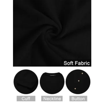 MEROKEETY Women's Open Front Lightweight Cardigan, Black