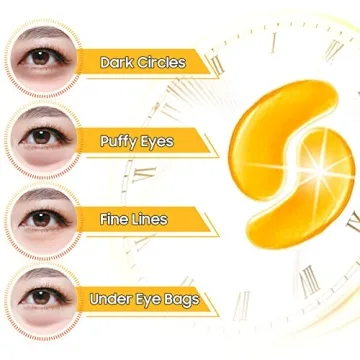 Adofect 24k Gold Under Eye Masks for Puffiness & Dark Circles