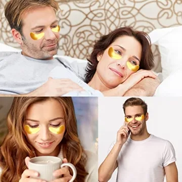Adofect 24k Gold Under Eye Masks for Puffiness & Dark Circles
