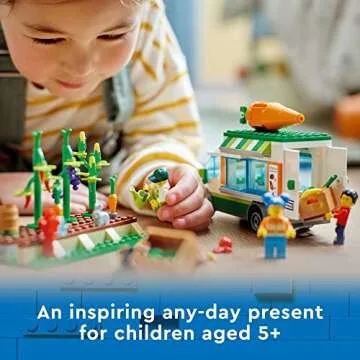 LEGO City Farmers Market Van for Kids 5+ Creative Playset
