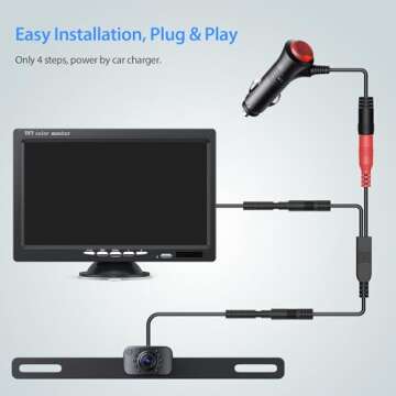 eRapta 7" HD Backup Camera System for All Vehicles