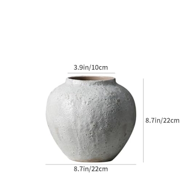 YSNCIDAN Ceramic Vase Rustic Farmhouse Style