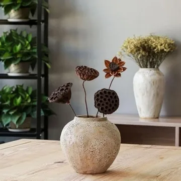 YSNCIDAN Ceramic Vase Rustic Farmhouse Style