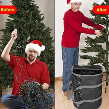 ProPik Christmas Light Storage Bag with 3 Metal Reels