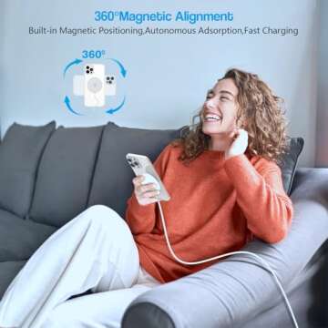 10FT Magnetic Wireless Charger for iPhone 16/15 and AirPods