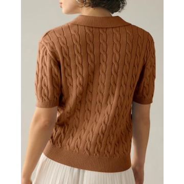 Imily Bela Women's Short Sleeve Knit Pullover Sweater