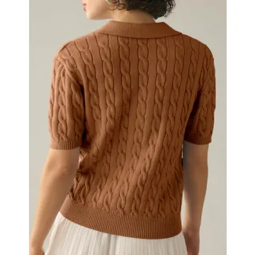 Imily Bela Women's Short Sleeve Knit Pullover Sweater