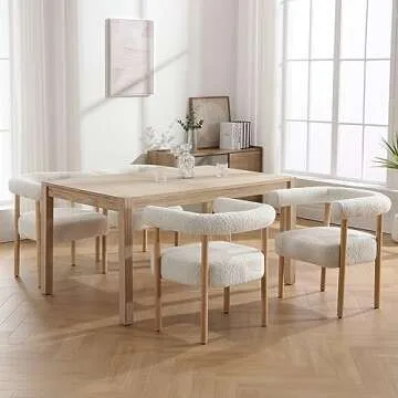 RIVOVA Boucle Dining Chairs Set of 2 - Modern Comfort