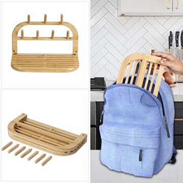 Tuehaeyi Bamboo Baby Bottle Drying Rack - Space Saving & Portable