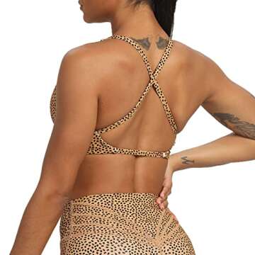 Aoxjox Women's Low Impact Sports Bra for Fitness and Yoga