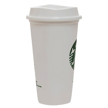 Starbucks White Reusable Travel Mug 16oz for Coffee Lovers