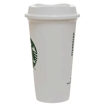 Starbucks White Reusable Travel Mug 16oz for Coffee Lovers