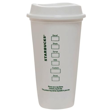 Starbucks White Reusable Travel Mug 16oz for Coffee Lovers