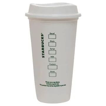 Starbucks White Reusable Travel Mug 16oz for Coffee Lovers