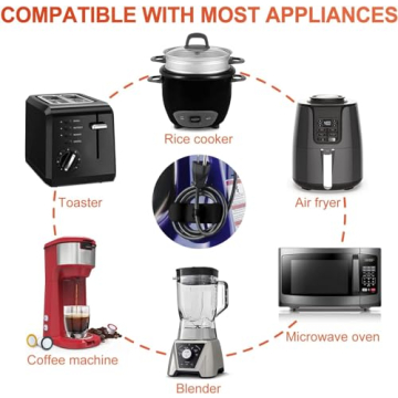 Cord Organizer for Appliance - Kitchen Appliance Cord Organizer Stick On, Best Kitchen Gadgets Gifts for New Home Must Haves, New Apartment Kitchen Stuff, Kitchen Gifts for Women Adults Mom Wife