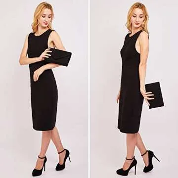 Dasein Womens Velvety Clutch - Elegant Evening Bag