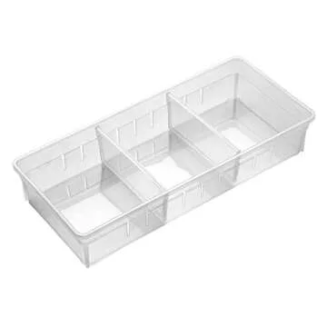 Chris.W Adjustable Drawer Organizer - 4 Clear Storage Drawers