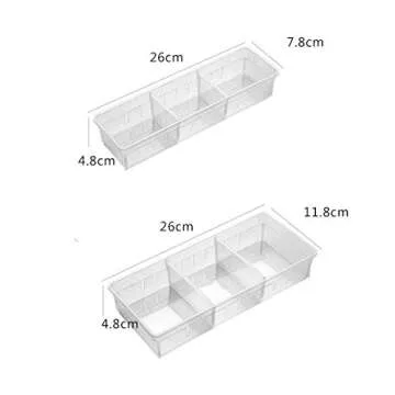 Chris.W Adjustable Drawer Organizer - 4 Clear Storage Drawers