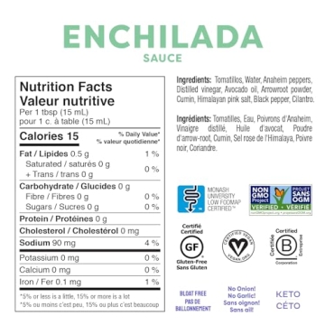Fody Vegan Green Enchilada Sauce - Low FODMAP & IBS Friendly