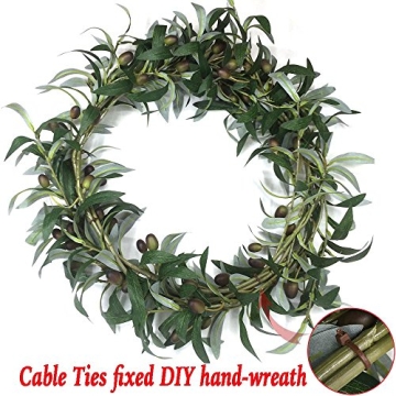 28-Inch Artificial Olive Branches 3pcs Elegant Decor