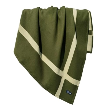 Wool Blanket & Throws 90% Wool Warm Blanket Soft Couch Blankets 75"x55" Twin Throw Blankets for Livi...