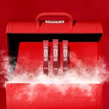 Chomps Smoky BBQ Beef Jerky - Healthy Snack Sticks 24-Pack