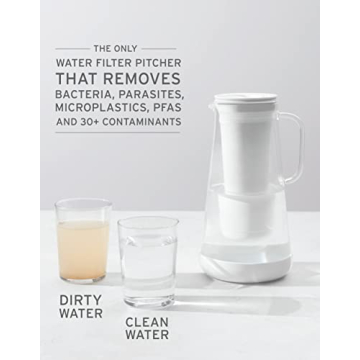 LifeStraw Home Water Filter Pitcher - Safe & Sleek Design