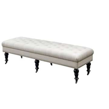 Stylish Linon Isabelle Bed Bench in Dark Espresso Finish
