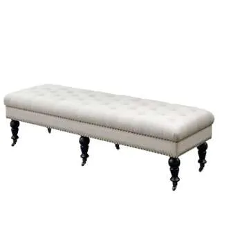 Stylish Linon Isabelle Bed Bench in Dark Espresso Finish
