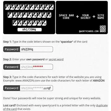 Qwertycards - Strong Passwords Always at Hand