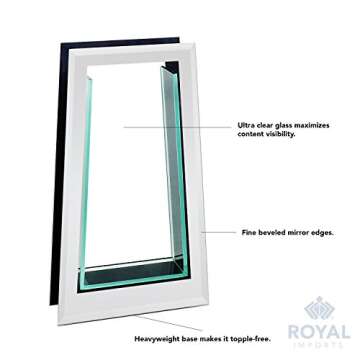 Royal Imports Flower Mirror Glass Vase - 13.5" Tall Tapered - Decorative Modern Floral Centerpiece Accent for Home Decor Living Room Bathroom, Kitchen, Fireplace, Shelf, Table, Entryway, Wedding