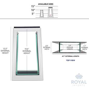 Royal Imports Flower Mirror Glass Vase - 13.5" Tall Tapered - Decorative Modern Floral Centerpiece Accent for Home Decor Living Room Bathroom, Kitchen, Fireplace, Shelf, Table, Entryway, Wedding