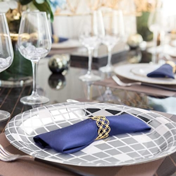 Funtery 50 Pcs Disco Plates for 70s Party Eco-Friendly Decor