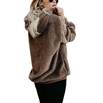 Oversized Sherpa Pullover Hoodie with Pockets