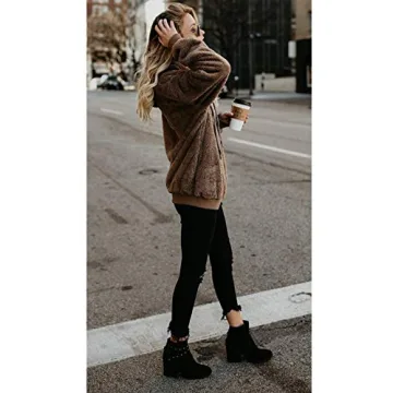 Oversized Sherpa Pullover Hoodie with Pockets