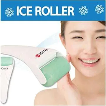 Ice Roller for Face and Eye Massage, Puffiness,Reduce Wrinkles,Cool Massage for Pain Relief and Migraine, New Skin Care Product(White Body) by Made In Korea