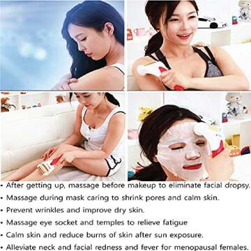 Ice Roller for Face and Eye Massage, Puffiness,Reduce Wrinkles,Cool Massage for Pain Relief and Migraine, New Skin Care Product(White Body) by Made In Korea