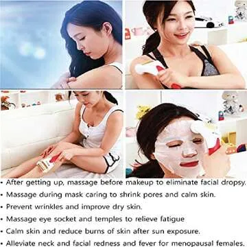 Ice Roller for Face and Eye Massage, Puffiness,Reduce Wrinkles,Cool Massage for Pain Relief and Migraine, New Skin Care Product(White Body) by Made In Korea