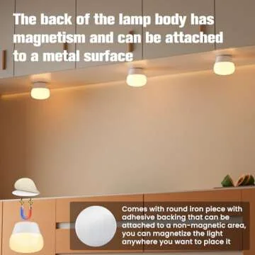 SCOPOW Magnetic and USB Charging 2IN1 Rechargeable Light Bulb with Remote Control Timer and 3 Color Temperature Battery Operated Light Bulb Dimmer Emergency LED Light Bulbs Detachable(E12, 2)