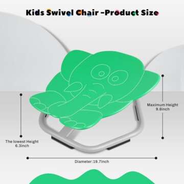 GCCSJ Spinning Chair for Kids, Spinning Seat for Kids Sensory, Strong Load Bearing 220 Pounds Autism Kids Swivel Chair for Child Regulating Toddler’s Body Balance, Kids Toy Swivel Chair