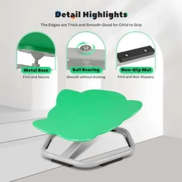 GCCSJ Spinning Chair for Kids, Spinning Seat for Kids Sensory, Strong Load Bearing 220 Pounds Autism Kids Swivel Chair for Child Regulating Toddler’s Body Balance, Kids Toy Swivel Chair